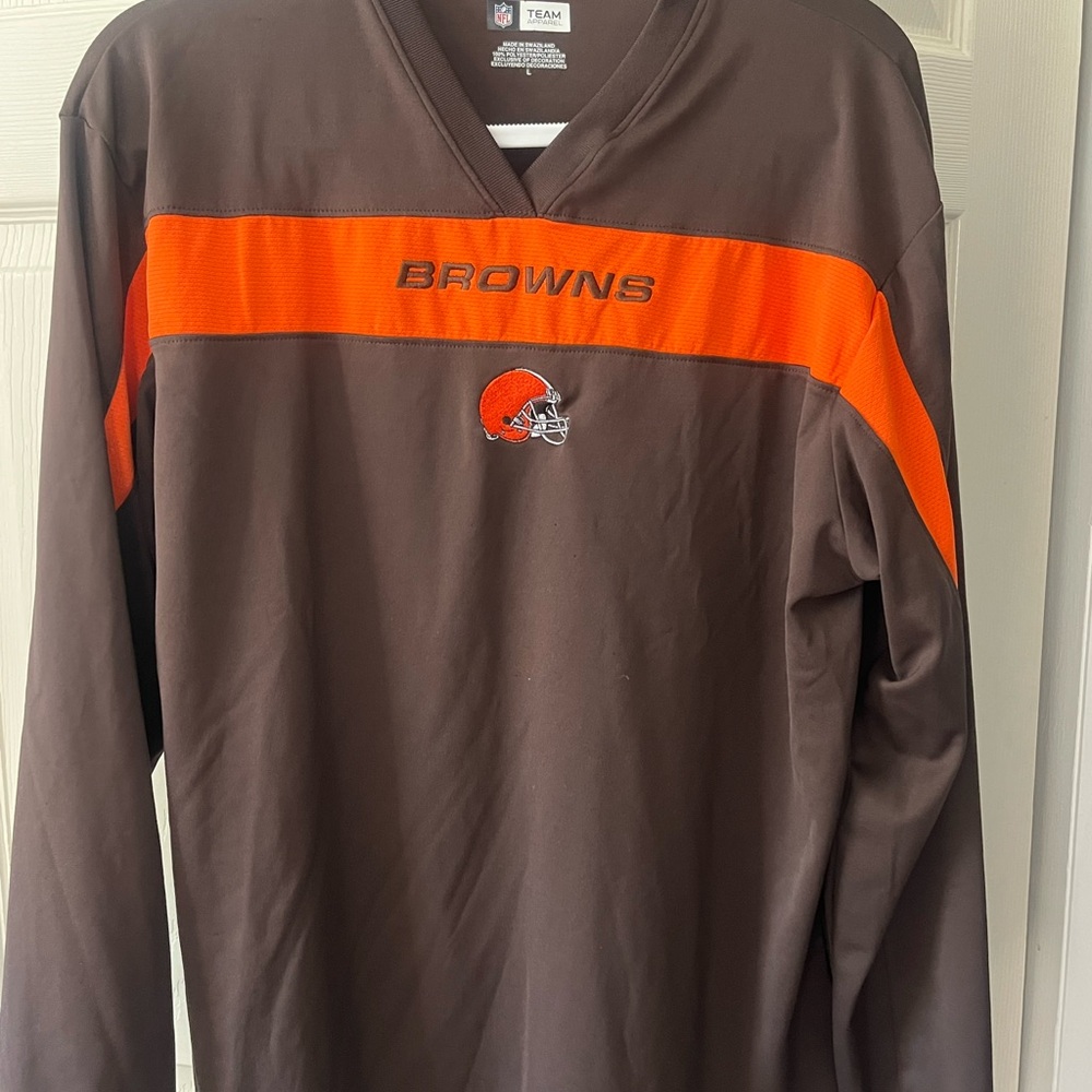 NFL Brown and Orange Long Sleeve Shirt